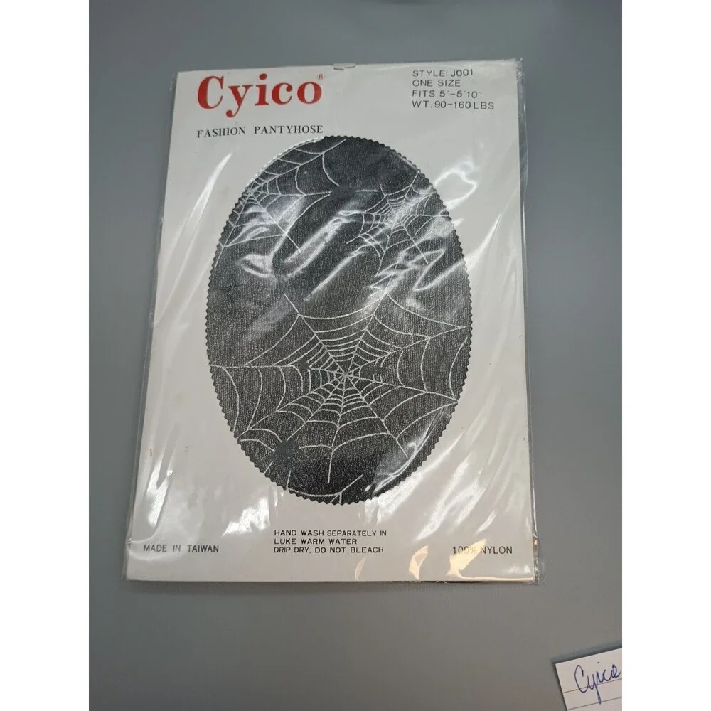 Vintage Cyico Spiderweb Pantyhose Halloween Costume J001 One Size